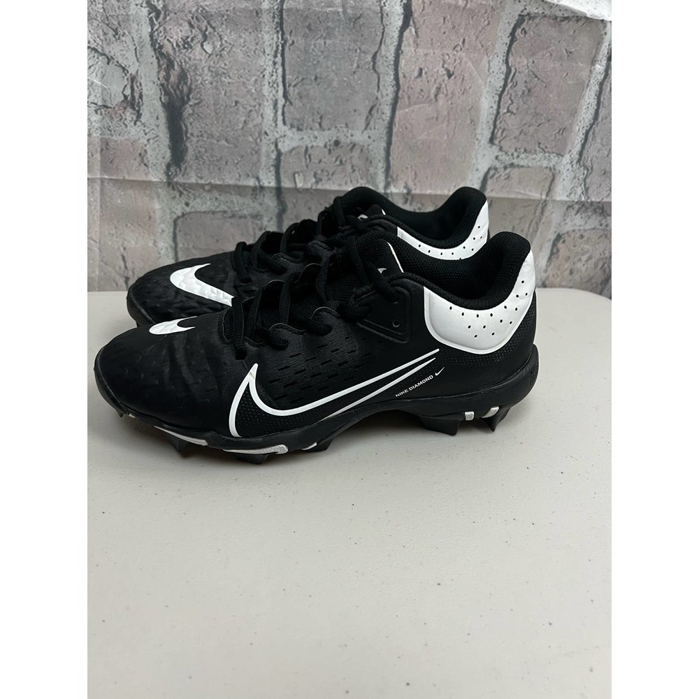 Nike Womens Hyperdiamond 4 Keystone Molded Softball Cleats Black White Size 7.5